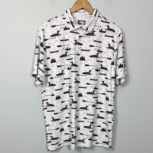 Waggle Men's Loon Lake Golf Polo Shirt - Picture 5 of 5